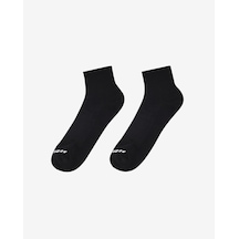 Skechers 6'lı Unisex Yarım Taban Destekli Çeyrek Boy Çorap Unisex Siyah Çorap S118215-001 Siyah