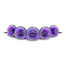 Vıp Universal Led Ambiyanslı Araç Klima Menfezi Bluetooth Kontrol 5 Li Set 9-10cm Çap