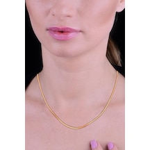 Gümüş Rose Örgü Modeli İtalyan Zincir Kolye
