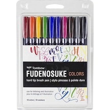 Tombow Fudenosuke Brush Pen Fırça Uçlu Kalem 10Lu Set