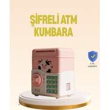 Çocuklar İçin Pembe Atm Görünümlü Elektronik Kumbara