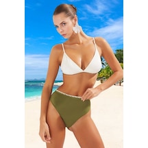Ersefa Tasarım Bikini Takımı Yüksek Konfor Hızlı Kuruyan Özel Plaj Ve Ha Haki