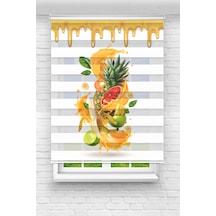 Perdeoutlet38 Baskılı Renkli Tropikal Dijital Baskılı Zebra Perde-cocuk Odası-stor Perde Model:pz-2549 Çok Renkli