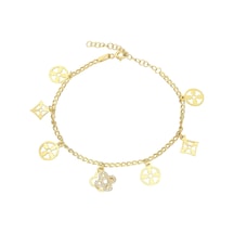 Charm Bileklik 718516 Gold Gümüş