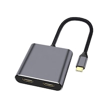 Venturemart Silhouette 4ın1 Usb Tip C Hubdan Çift 4k Hdye Uyumlu Şarj Bağlantı Noktası Usb-c Bağlan
