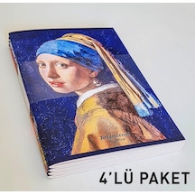 Art Journal 4'lü Kareli A6 Defter Seti Renkli Kapak