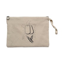 18 Mart Asker Künyesi Ve Kurşun Krem Clutch Astarlı Cüzdan / El Çantası