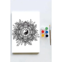 Mandala Tuval Kanvas Tablo Boyama Hobi Seti 2 50x70cm -