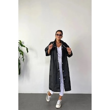 Unisex Siyah Su Rüzgar Geçirmez Yağmurluk Siyah