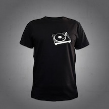 Herşey Nota Dj Pikap Siyah T-shirt Unisex 001