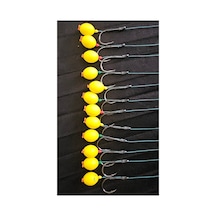 Yemleme Botu 12 Sert Buncuk Sarı Zeytin Rig Ve Boli Yüzen Model 12 Takım İnneler 2,3 No İnnesi Kambur Deyildir