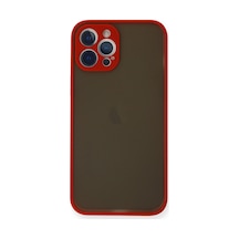 Apple Uyumlu - iPhone 12 Pro Max Kılıf Montreal Silikon Kapak - Kırmızı