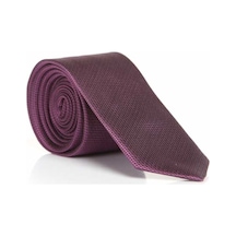 Gaffy Mürdüm Slim Fit Düz Renk Dokuma Kravat / DDK-13 Mürdüm