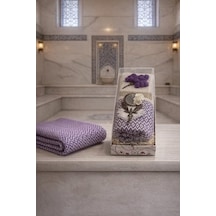 El Yapımı Keçe Sabun Tasarımlı Doğal Sabun Dekoratif & Kese Özellikli Romantik Hediyelik Felt Soap Mor 4 Renk