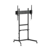 Tayfun 100'' Uyumlu Yürüyen Tekerlekli Ayaklı Led Tv Monitör Standı
