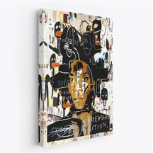 Harita Sepeti Jean Michel Basquiat'ın Kendi Portresi Kanvas Tablo-4968-35x50