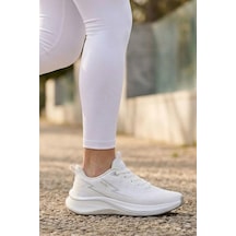 In Step Stride Air Pro : Ultra Hafif Nefes Alabilir Kadın Beyaz Spor Ayakkabı Beyaz Krem