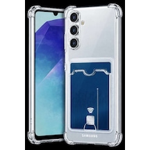 Galaxy A27 Kılıf Kart Şeffaf Silikon - Şeffaf