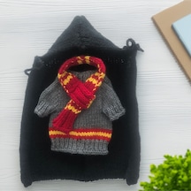 Kedi Ve Köpek İçin Harry Potter Kostümü Cüppe, Kazak, Kaşkol Ve Gözlük Takım