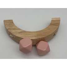 Angel Çanta Aksesuar 14 Cm Oval Ahşap Burs Purdra Renk Toplu
