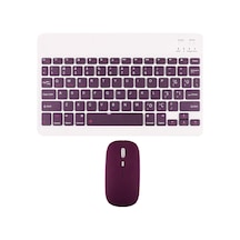 Novstrap Apple Uyumlu iPad  Air 11 İnç / Pro 11 M3/m2 Çip 2025-2024 İle Bluetooth Klavye Mouse Seti Mürdüm Optik