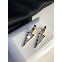 Vog Xuping Model Sedef Taşlı Üçgen Tasarım Sevgiliye,eşe,anneye,arkadaşa Hediye Küpe Sarı