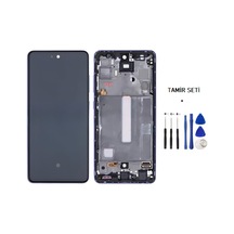 Samsung Galaxy Uyumlu  A52 - Sm-a525 Lcd Ekran Dokunmatik - A - Kalite Çıtalı Mor + Tamir Seti