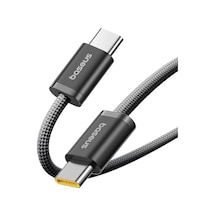 Dynamic 4 Series 100w Pd Hızlı Şarj Kablosu, Type-c To Type-c Örgülü Kablo 1 Metre, İphone 17/16/15 Pro Max, Macbook, İpad, Android, Galaxy Uyumlu 480mbps Veri Aktarımı - Siyah