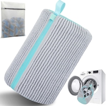 Monyee Filtmonster Gri Çamaşır Makinesi Ayakkabı Yıkama Seti: 1 Adet Ayakkabı Torbası + 1 Adet Ağlı Çamaşır Torbası, Otomatik Kilitleme Renee, Dayanıklı Konstrüksiyon, Yüksek Su Geçirgenliği Gri