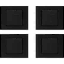 Ovivo Grano Siyah Anahtar 4'lü Paket Çerçeve Dahil