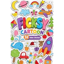 Sevimli Doodle Stili Sticker Seti - 32 Adet Etiket Çıkartma Diğer
