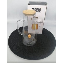 Mmz 264 Yağdanlık Cam Bambu Kapak 900 Ml 1x24 Şeffaf