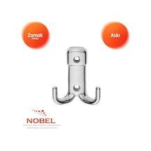 Kare Askı, Metal Vestiyer Askısı, 34 Gr, Dolap Ve Duvar Askılığı, Krom Vidalı