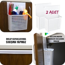 Asılabilir Mutfak Ve Banyo Dolap Içi Düzenleyici, Dolap Organizatörü, Dolap Sepeti Beyaz Plastik 25 Diğer