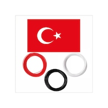 3d Kalem İçin Türk Bayrağı Temalı Kırmızı,beyaz,siyah Pla Filament Seti