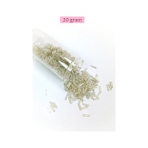 Uzun Boru Kesme Boncuk Çap 2mm Uzunluk 10 Mm - 20 Gram - Gümüş - Bnc232 Diğer