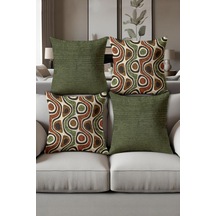 Dijital Baskılı Yumuşak Dokulu 4 Lü Kırlent Kılıfı Takımı 43x43 Cm Krl0084 Renkli