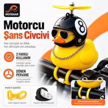 Motenar Motorcu Şans Civcivi Pervaneli Sarı Gidon Süsü