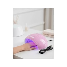 Ultraviyole Işıklı 15 Ledli 45w Oje Kurutucu Makine Pembe Siyah