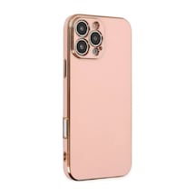 Newface Apple iPhone Uyumlu 16 Pro Kılıf Volet Silikon - Pembe