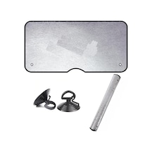 Ön Cam Güneşlik, Metalize Kumaş, 130x65 Cm, Vantuzlu, Katlanabilir, İç Dış Kullanım İmkanı, Eko