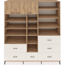 Kronos Dolap 17 Raflı 6 Çekmeceli 3 Kapaklı 220x59x243 Çam-çam/aytaşı Atlas Çam/aytası