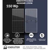 Enerjitem Transparan 550 Watt Güneş Enerji Paneli Half-cut Mono