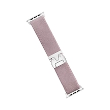Newface Apple Watch Uyumlu  42mm Forest Kumaş Kordon - Lila Diğer
