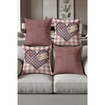 Dijital Baskılı Yumuşak Dokulu 4 Lü Kırlent Kılıfı Takımı 43x43 Cm Krl0087 Renkli