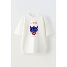 Thewert Unisex Def Leppard Tribute Poster Tasarım Baskılı Pamuk Beyaz Oversize T-shirt