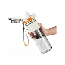 Tkk 1000ml Pipetli Pipetsiz Kullanıma Uygun Ölçü Skalalı Tritan Spor Matarası Beyaz Çok Renkli
