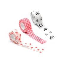 Yuntech01 Öğrenci Yazma Koruması Bandajı - Toparlanabilir, Yara Rahatlığı Sağlar, 25mmx4.5m 3'lü Paket Panda+kırmızı Kare+kalp