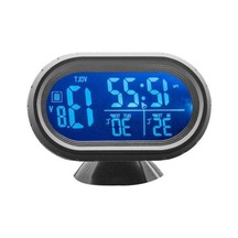 Pazly 3'ü 1 Arada Araç İçi Dijital Saat, Sıcaklık Ve Voltmetre - Lcd Ekran 12v Araba, Kamyonet, Suv, Rv