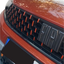 Ark Sticker Egea Cross Ön Panjur Sticker Set Reflektif Turuncu Şablonlu Abanoz